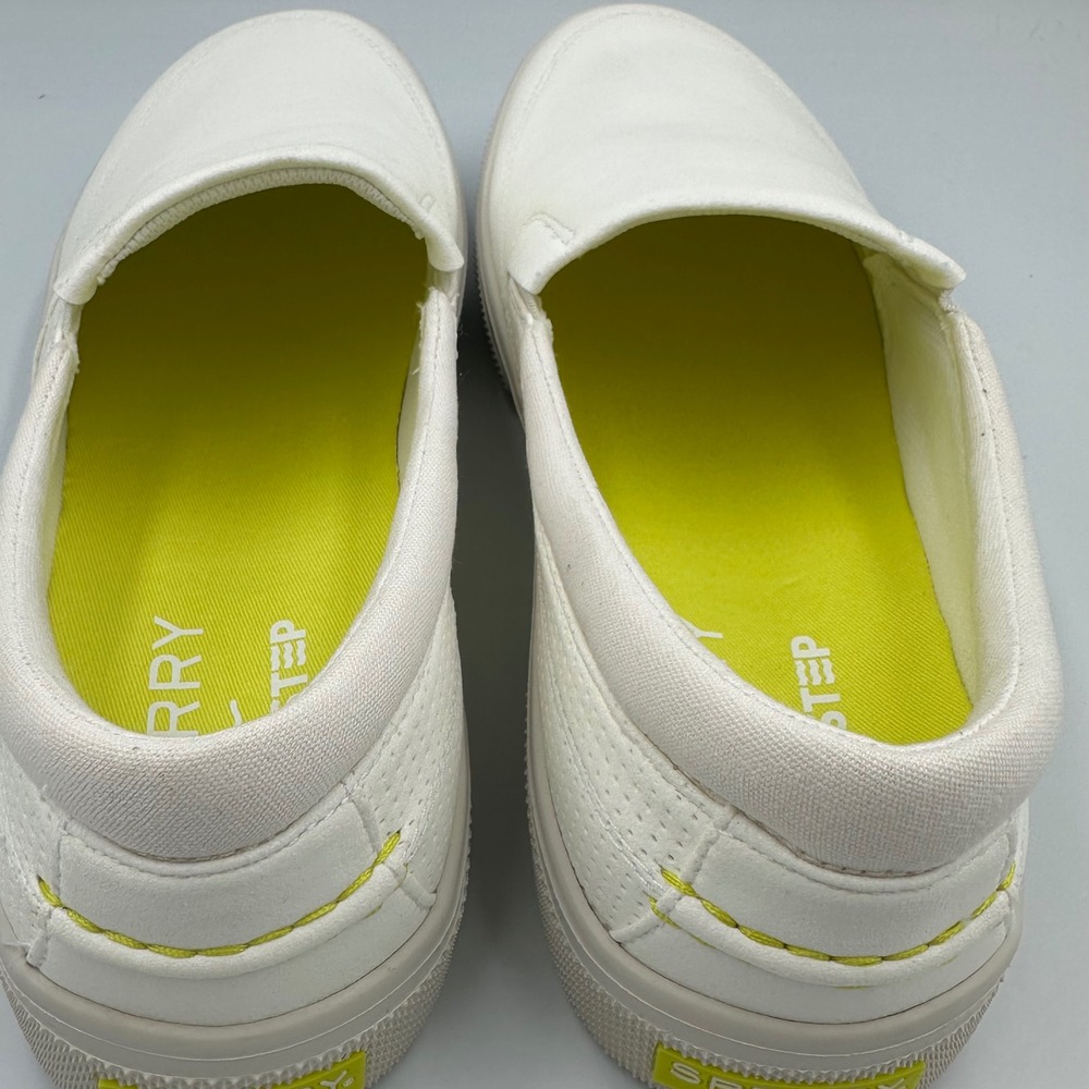 Sperry Halyard PlushStep Slip On Sneaker Shoes Mens 10M White Coastal Preppy NIB - Picture 13 of 14